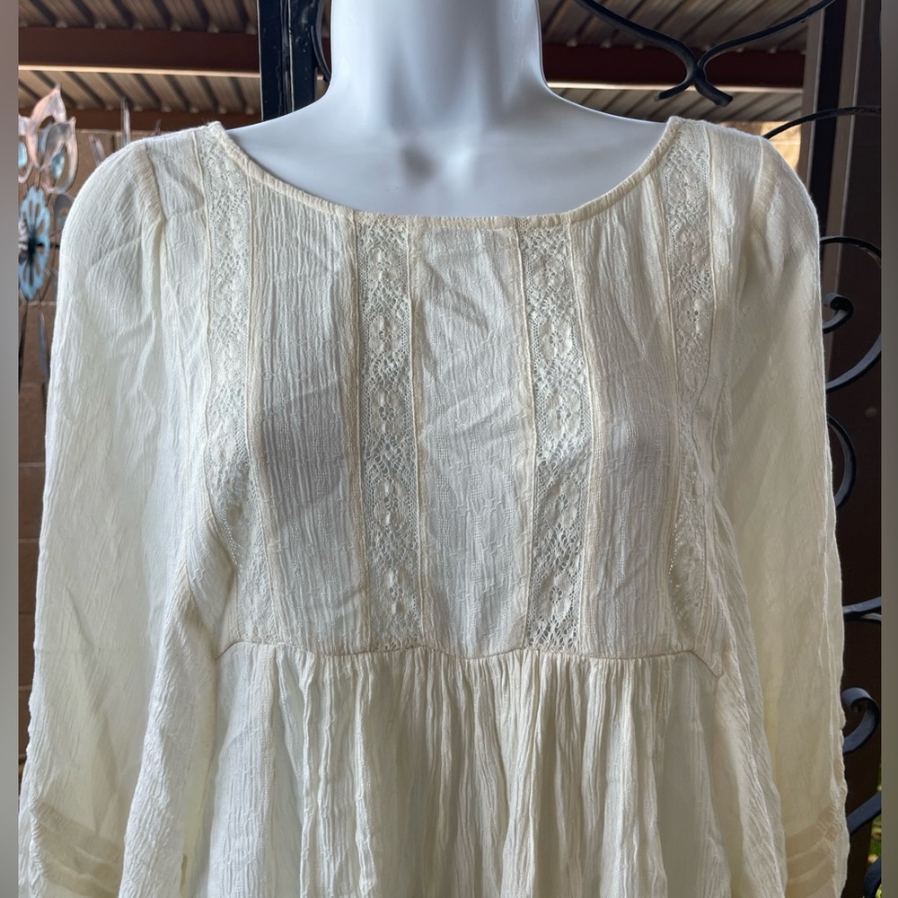 New American Eagle Outfitters Lightweight Lace Panels Straps Cross back Tunic XS - Picture 5 of 14